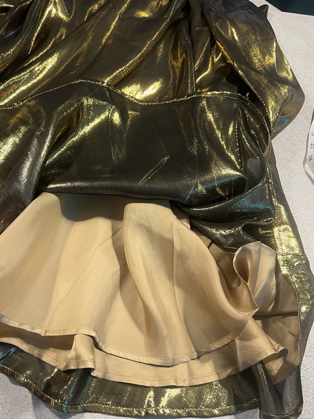NEW $595 RHODE PRIYA METALLIC SILK BLEND TRAPEZE STYLE MINI DRESS SIZE M/L - Picture 11 of 14